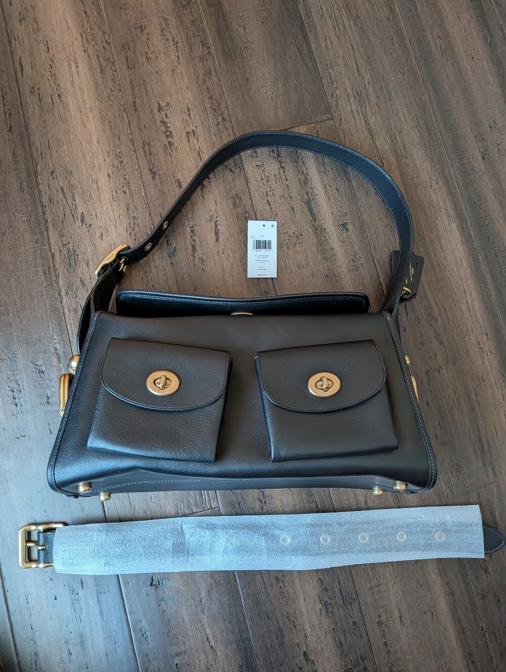 Coach Black Haversack Bag